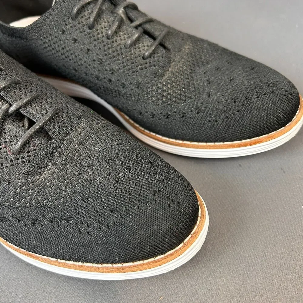 Cole Haan Black Stitchlite Wingtip Oxford Sneaker Shoes Size 8B - Picture 8 of 16